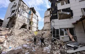 Los daños en Kiev por el bombardeo.