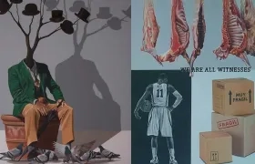Obras de arte que serán expuestas en el Colombo Americano.