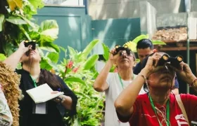 Imagen de los visitantes del Zoológico.
