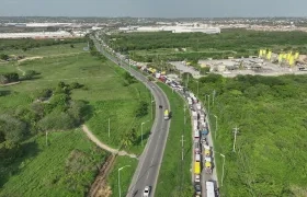 Afectaciones a la movilidad en la vía de La Cordialidad. 