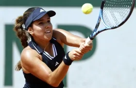La colombiana María Camila Osorio durante su partido contra la kazaja Yulia Putintseva.