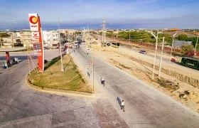 Tramo habilitado de la Circunvalar, en Soledad. 