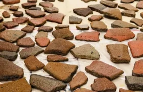 Fragmentos arqueológicos hallados en obras de la pista del aeropuerto Golfo de Morrosquillo. 