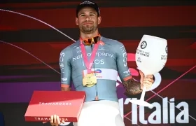 El italiano Filippo Ganna, ganador de la décima etapa del Giro.