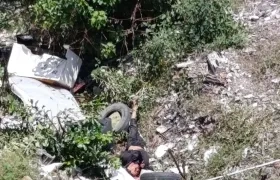 Lugar donde fue encontrado el cuerpo. 
