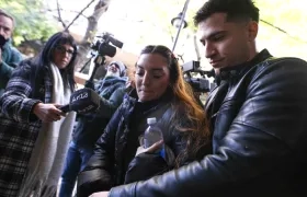 Jana Maradona a su llegada este martes al tribunal de San Isidro.