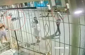 Accidente en el sector La Calle Mojada, en el barrio Carrizal de Barranquilla. 