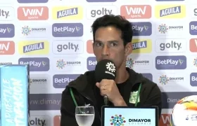 El técnico de Atlético Nacional, Diego Arias.