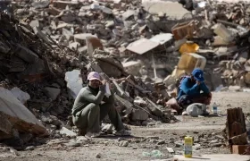Aspecto de los daños por los terremotos en La Guaira