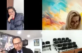 Nicolás Petro, Alejandro Carranza y Lucy Marcela Laborde. 