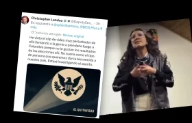Captura del X de Cristopher Landau y Viviana Marín Carmona.
