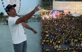 El Alcalde Alex Char y el Fan Zone del Malecón.