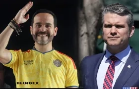El Presidente electo Abelardo De La Espriella y el secretario de Guerra de Estados Unidos, Pete Hegseth.