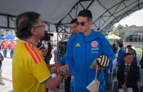 El Presidente de la República, Gustavo Petro y James Rodríguez.