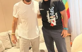 El CEO de Air Europa, Javier Hidalgo, y el alcalde Alejandro Char.