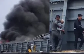 Emergencia en embarcación en Pasacaballos, en Cartagena. 