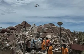 Escombros y labores de rescate