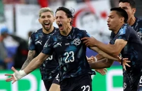La celebración de Matías Galarza.