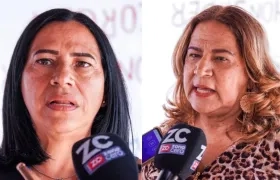 Gilma Meza y Martha Díaz. 