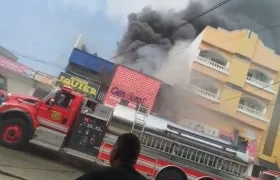 Incendio en el centro de Barranquilla.