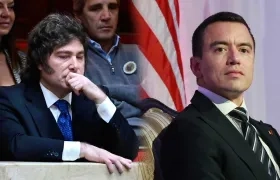 Javier Milei, presidente de Argentina, y Daniel Noboa, presidente de Ecuador. 