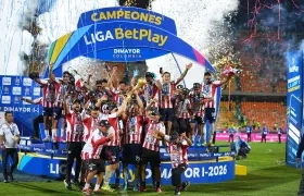 El momento del grito de bicampeón.