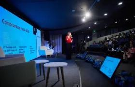 La Defensora del Pueblo Iris Marín, en un evento