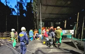 Labores de búsqueda en la mina.