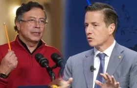 El Presidente Gustavo Petro y Bernie Moreno.