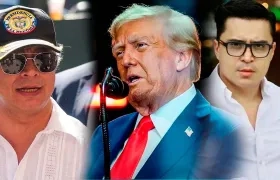Gustavo Petro, Donald Trump y el activista Beto Coral.