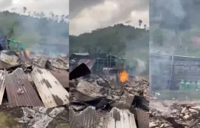 Incendio de dos viviendas en Remedios, Antioquia. 