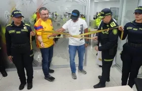El alcalde Alejandro Char inaugurando el Centro Local de Análisis Criminal. 