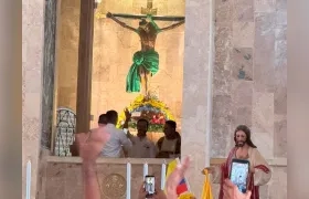 Presidente electo Abelardo De La Espriella en la Basílica del Señor de Los Milagros de La Villa de San Benito Abad.