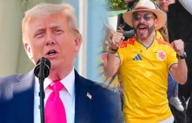 (Izq. a Der.) Donald Trump y Abelardo De la Espriella. 