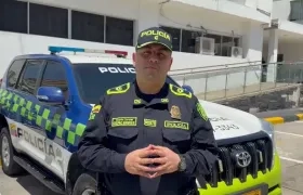 Teniente Coronel Rodrigo Manrique, comandante operativo de la Policía Metropolitana de Barranquilla.