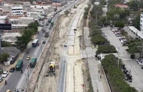 Avances de la obra en la Circunvalar de Soledad. 