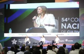 Presidenta de Amcham durante su participación en el Congreso de Fedepalma, en Barranquilla.