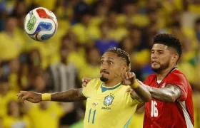 Raphinha durante el partido amistoso contra Panamá.