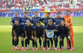 Formación de Uruguay que empezó el partido contra España. 