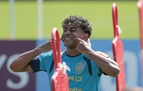 Lamine Yamal, delantero de la selección española. 