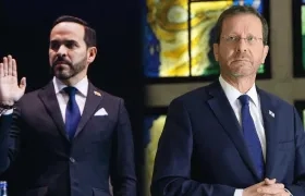 Abelardo De La Espriella y el presidente del Estado israelí, Isaac Herzog.