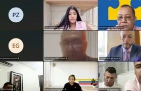 Aspecto de la audiencia virtual de este miércoles. 