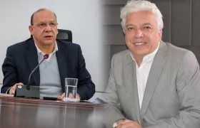 Germán Ávila, ministro de Hacienda; y Carlos Alonso Lucio, integrante del equipo de empalme de De La Espriella. 