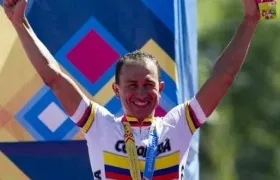 El ciclista Marlon Alirio Pérez. 
