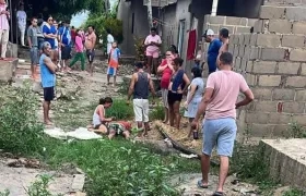 Lugar donde fue atacado a bala el hombre en Polonuevo.