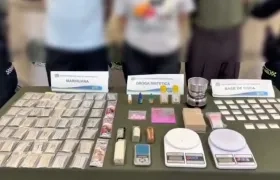 Droga sintética decomisada por la Policía. 