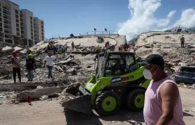 Un edificio destruido tras los terremotos el pasado 24 de junio en La Guaira, cercano a Caracas. 