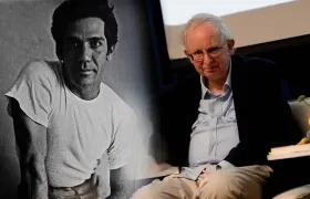El periodista barranquillero Álvaro Cepeda Samudio y el historiador inglés Malcolm Deas.