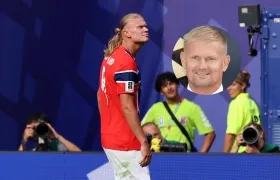 Erling Haaland y su papá Alfie.
