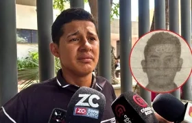 Giovanni Parejo y en el círculo su padrastro Ulfran Sánchez Moreno. 